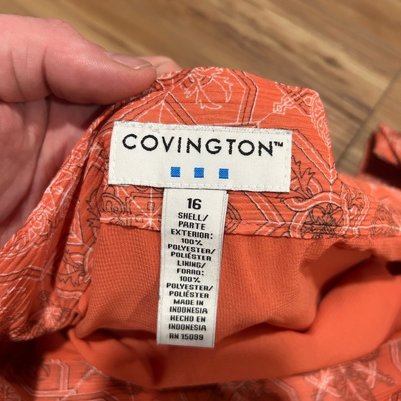 Covington Peach A-Line Knee Length Y2K Casual Skirt Size 16 - Picture 3 of 3